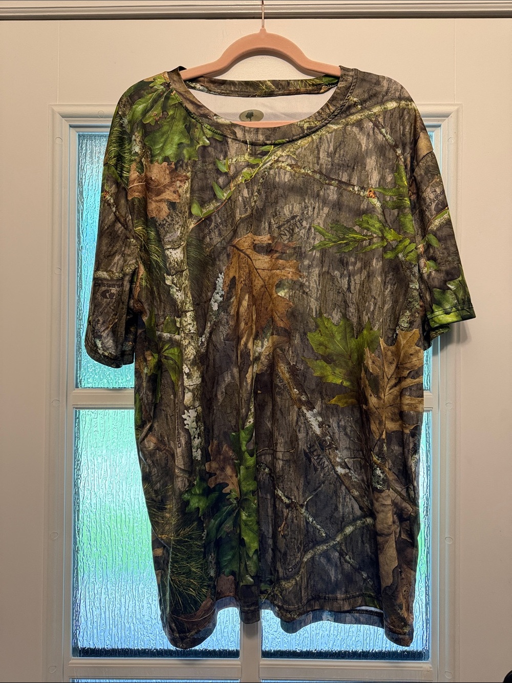 Mossy Oak Men's Short Sleeve Camo Tee in Green Brown